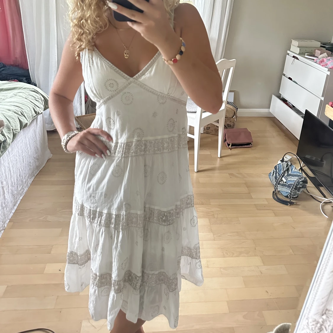 Vit klänning  - 90