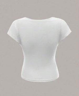 Vit rygglös tröja  - Helt oanvänd tröja med öppen rygg, strl S