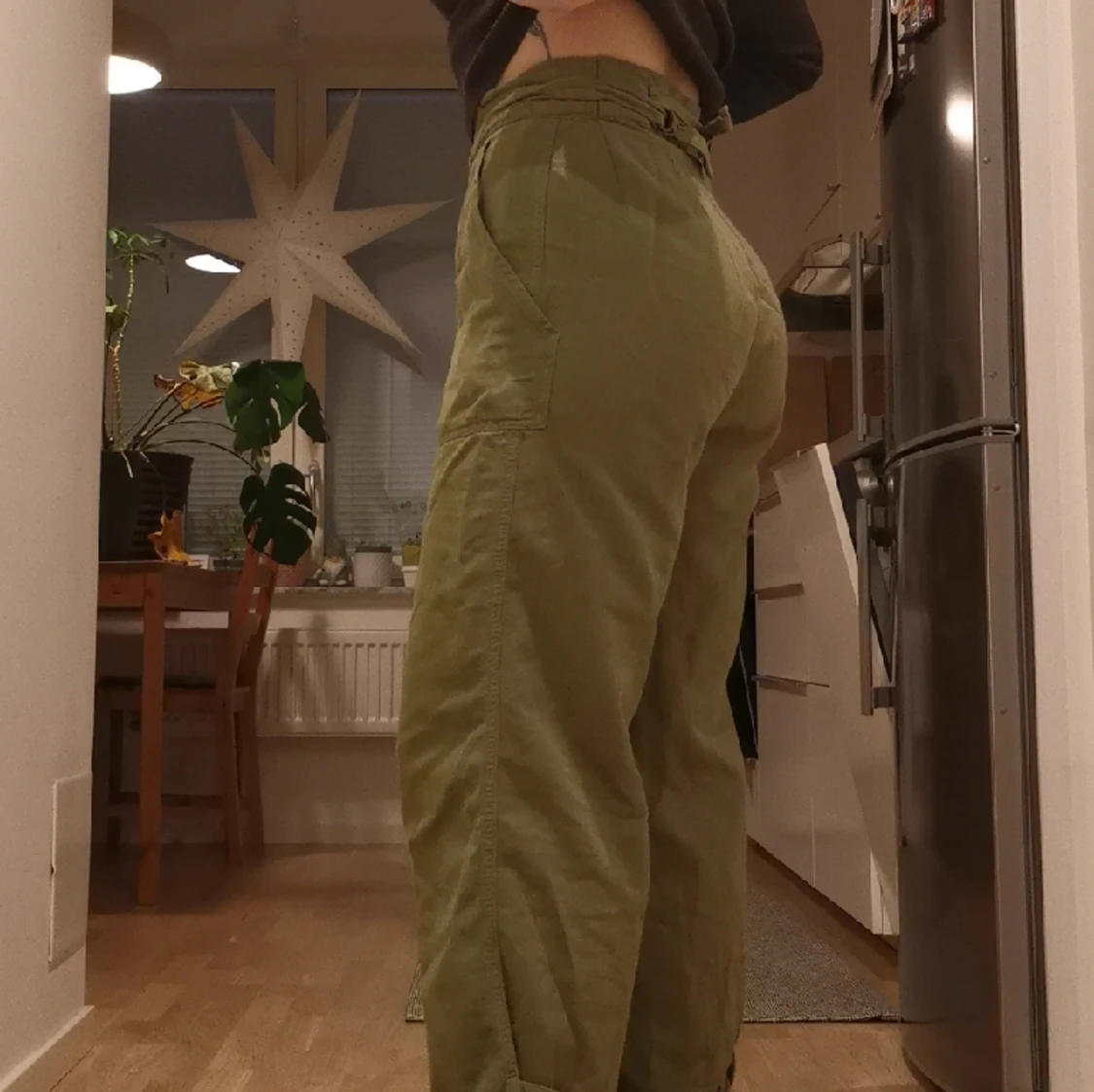 Cargo byxor khaki  - 90