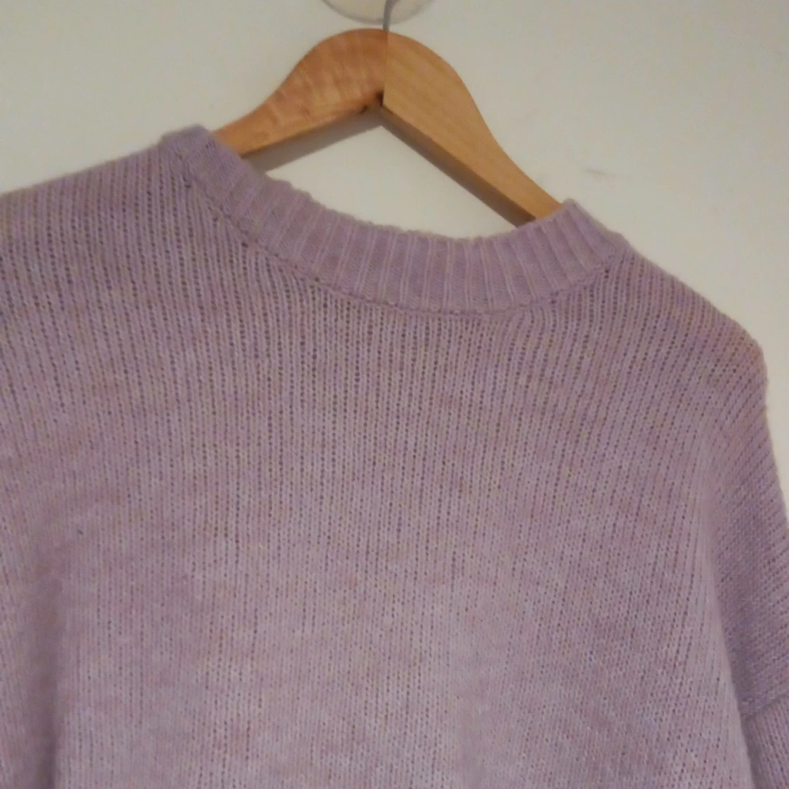 Lila stickad tröja - 90