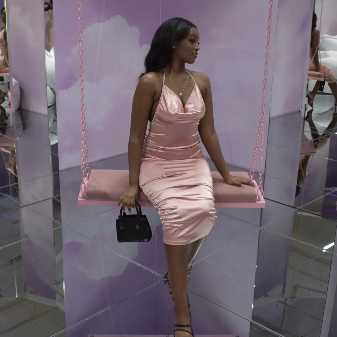 Rosa långklänning  - 90