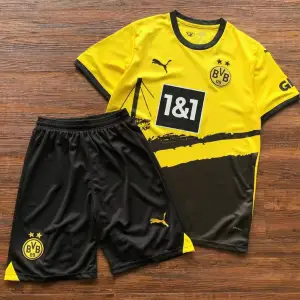 Jag säljer ett par nya Dortmund T-shirts tillsammans med shorts för endast 559 kr. Leveransen tar ungefär 2 veckor. Eller så kan vi mötas upp i Västerås. Finns i alla storlekar. 