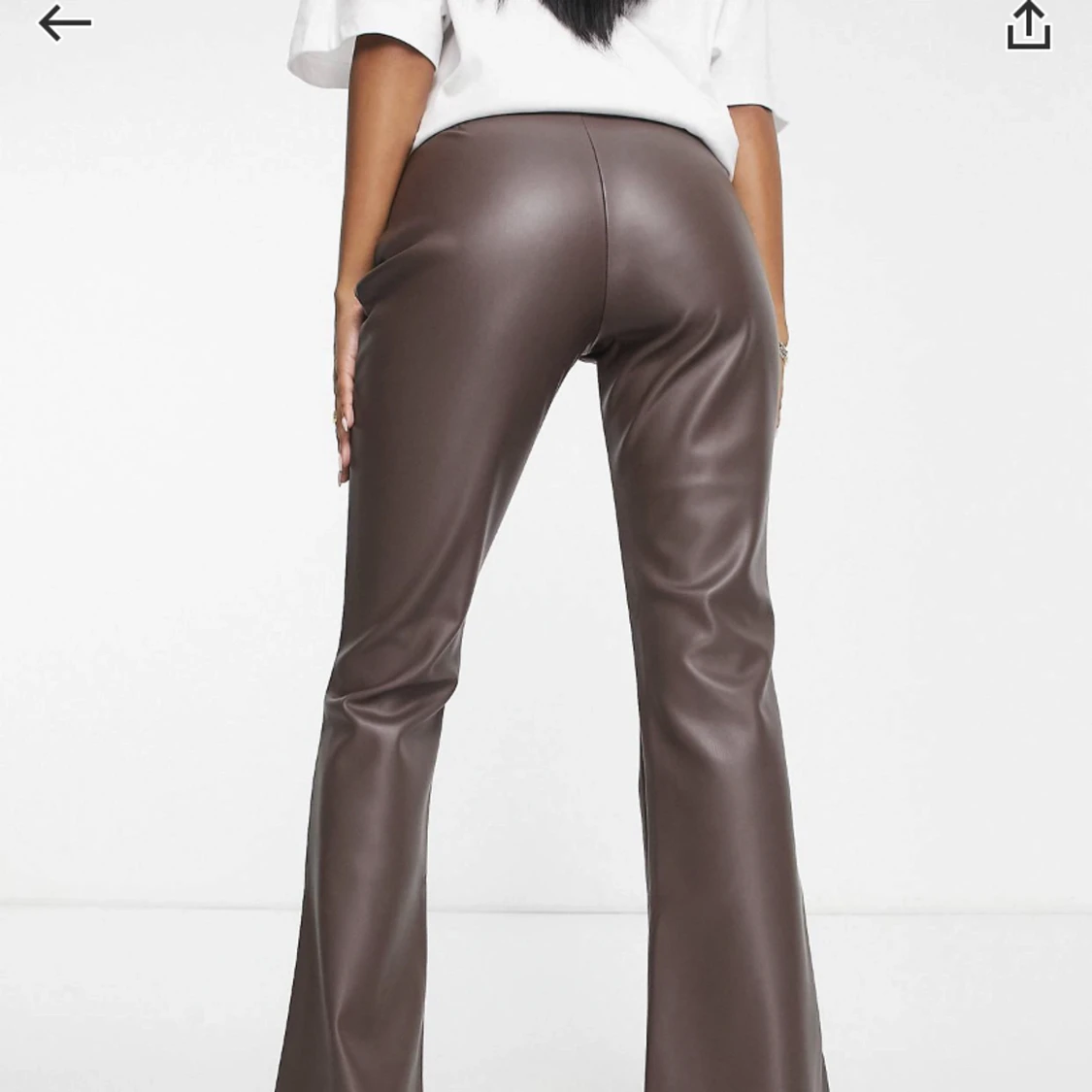 Bruna läderbyxor - 90