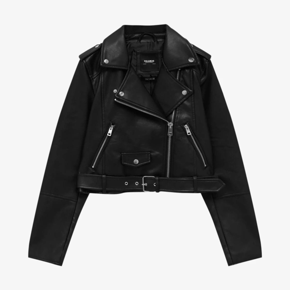 Black leather jacket