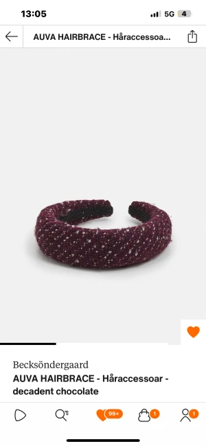 Hårband  -  Jätte fint hårband från Becksödergard, nyskick. Köpte här på Plick men passar inte!