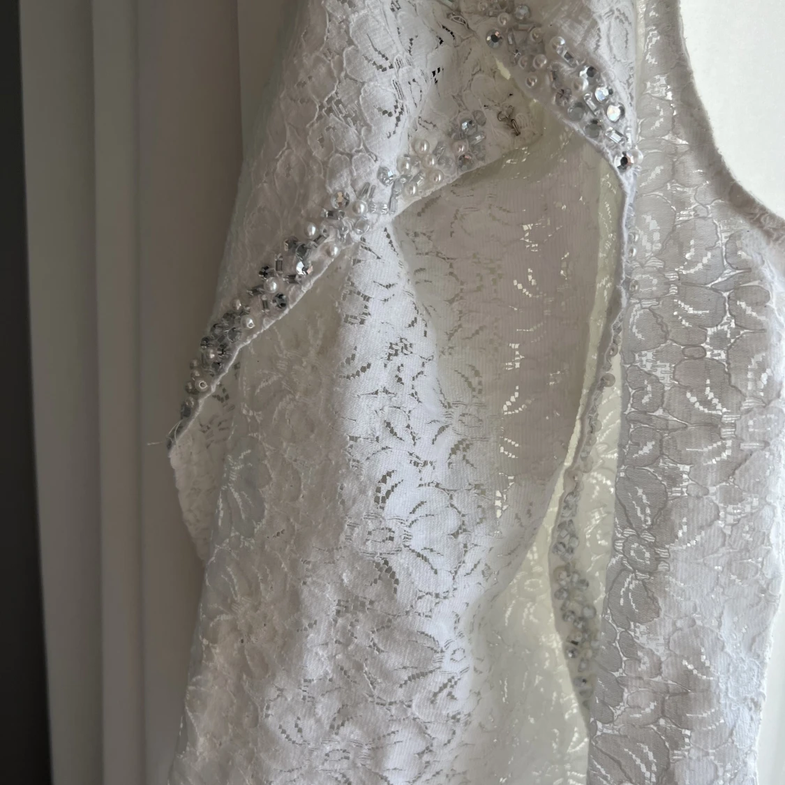 Vit Spets Topp strl S - 91