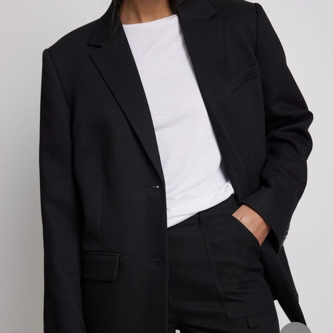 owersized blazer i twill