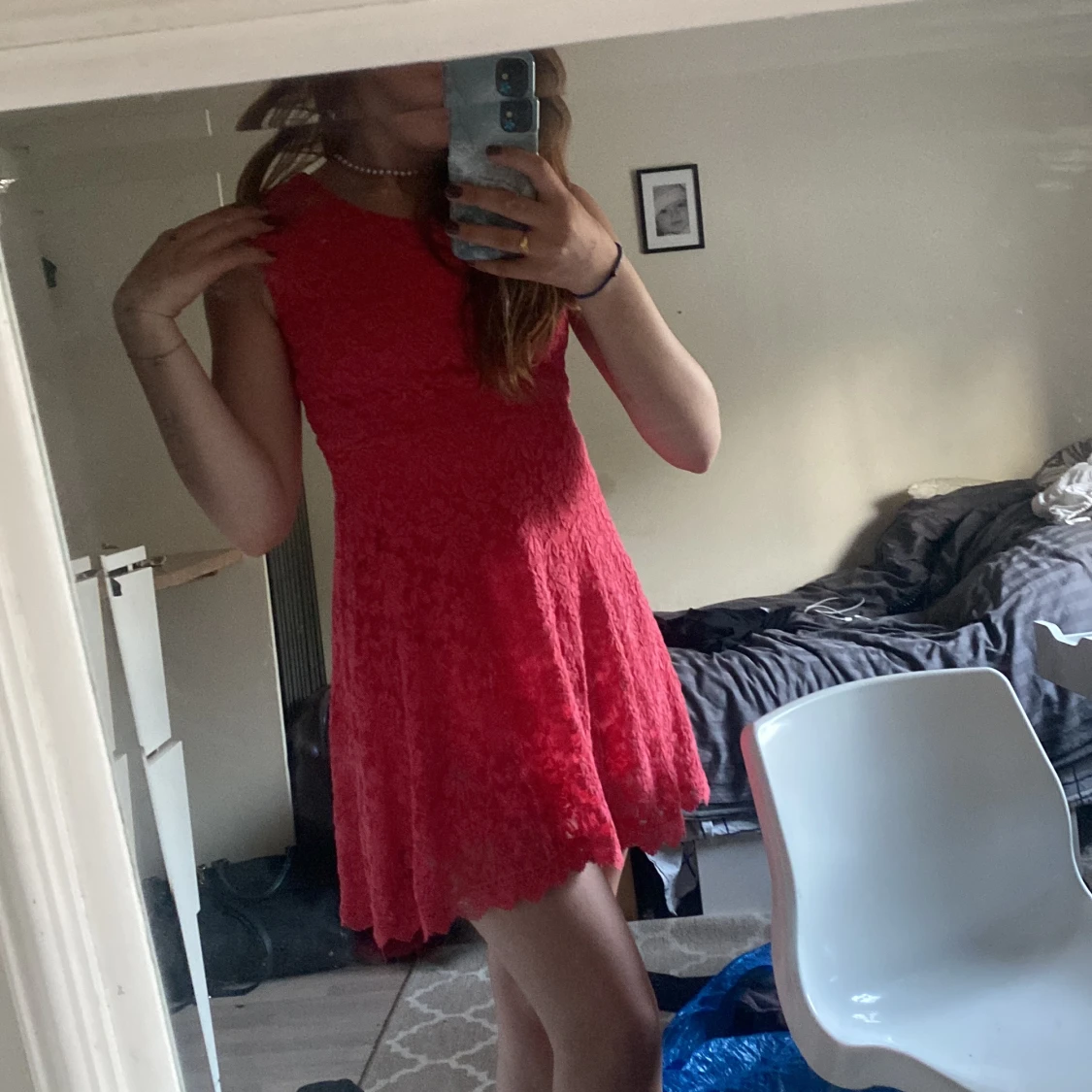 röd sommarklänning  - 90