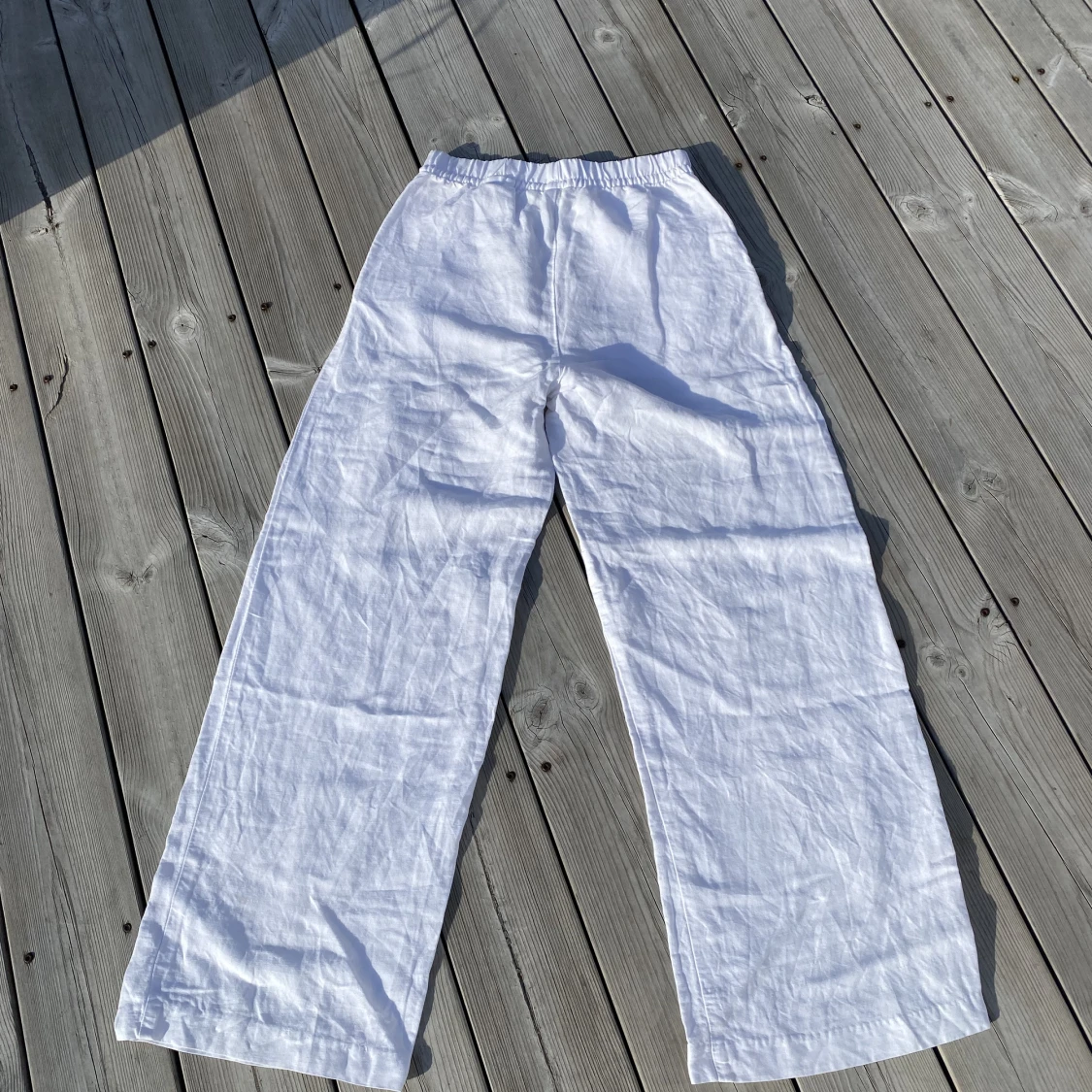 Vita linnebyxor - 90