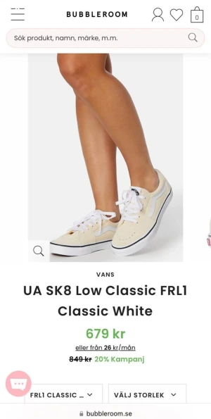 Helt nya Vans 36 - Säljer ett par helt nya Vans i läder. Stlk 36.  UA SK8 Low Classic FRL1 Classic White  Aldrig använda, endast provade.   300kr. 