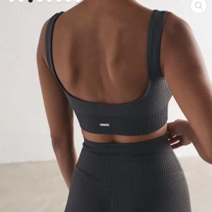 Shadow Grey Ribbed Seamless Bra - New