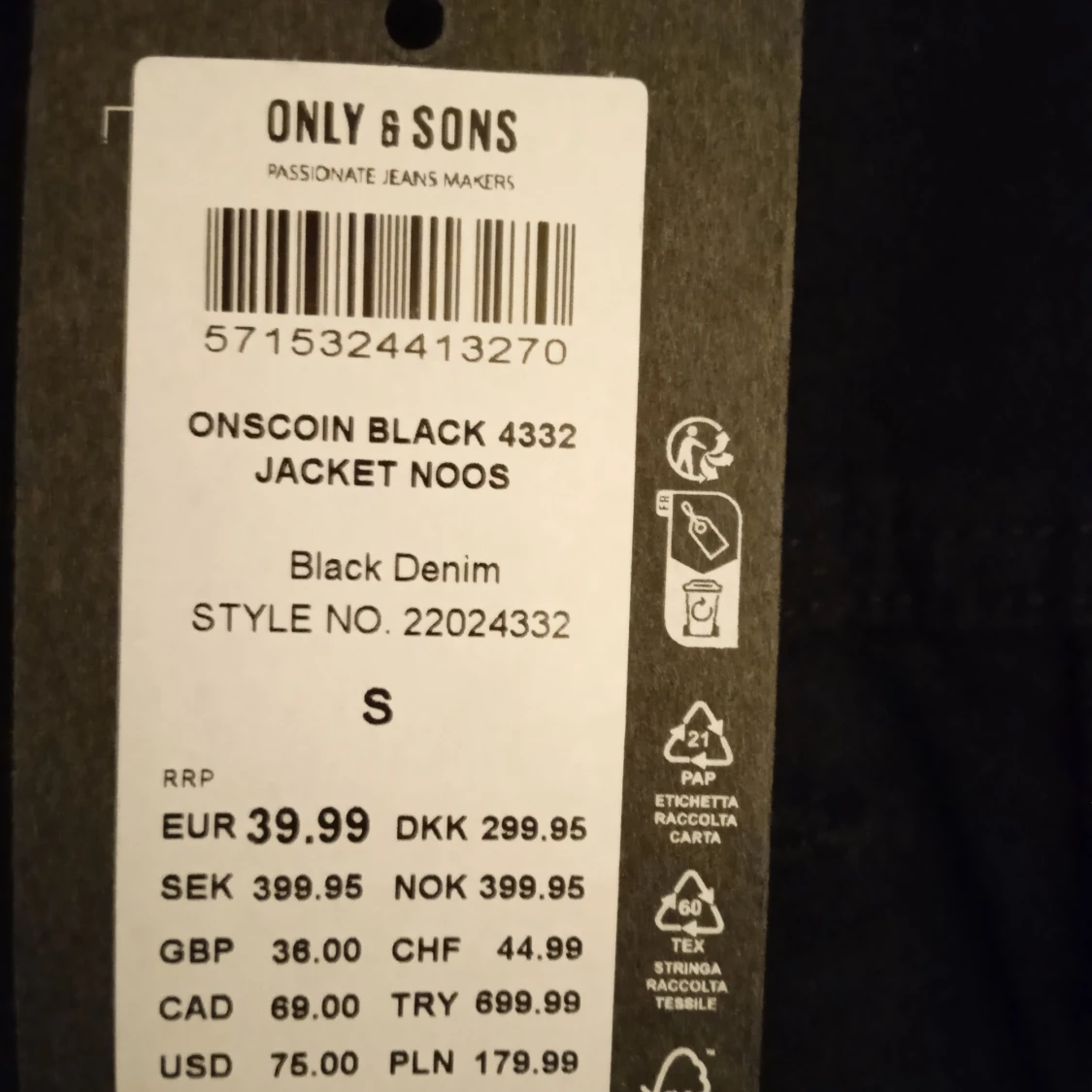 Helt ny denim jacka  - 90