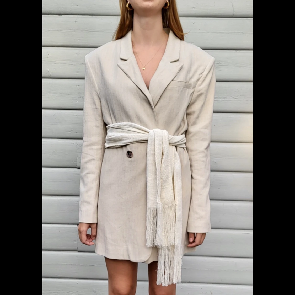 Linnekavaj klänning - 91