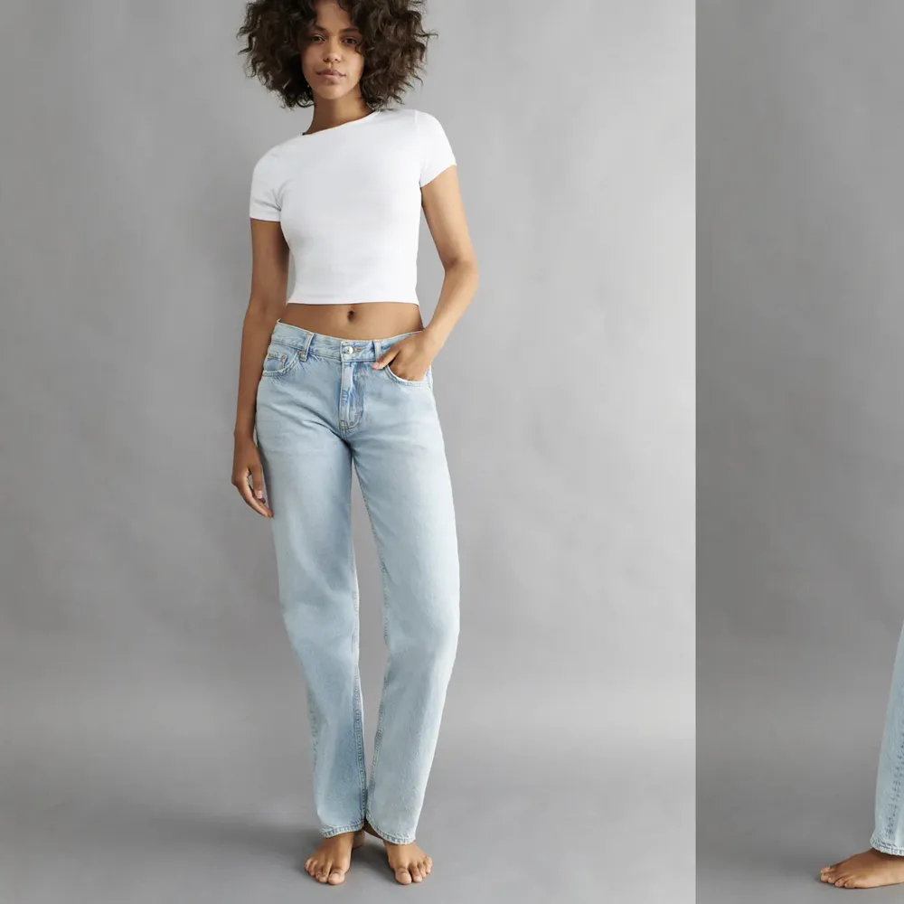 Säljer mina ”Low straight jeans” från Ginatricot i stl 34. Knappt använda då de är förstora och även anledningen att jag säljer de.  Därför har jag heller ingen bild med jeansen på. Första bilden är från ginatricot’s hemsida. 💕😊. Jeans & Byxor.