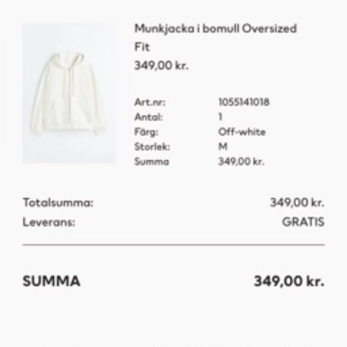 Airforce 1 07 beige och HM vit huvtröja - 90