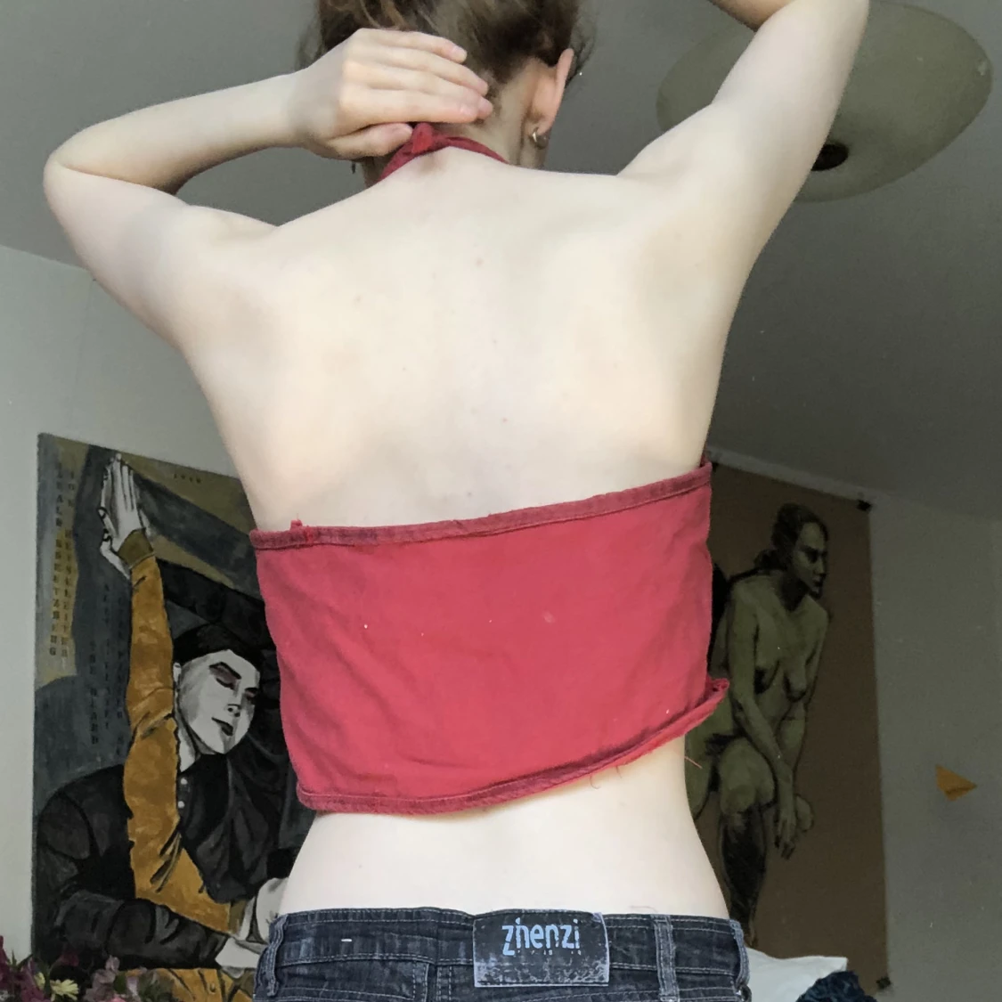 Rött sommarlinne - 90