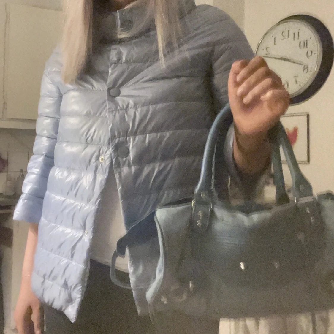 Trekvartsärmad Jacka ljusblå - 91