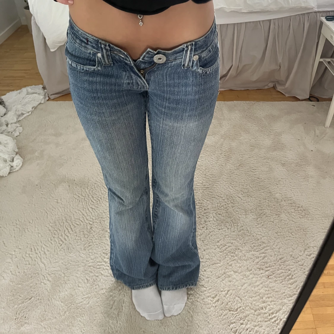 Lågmidjade jeans