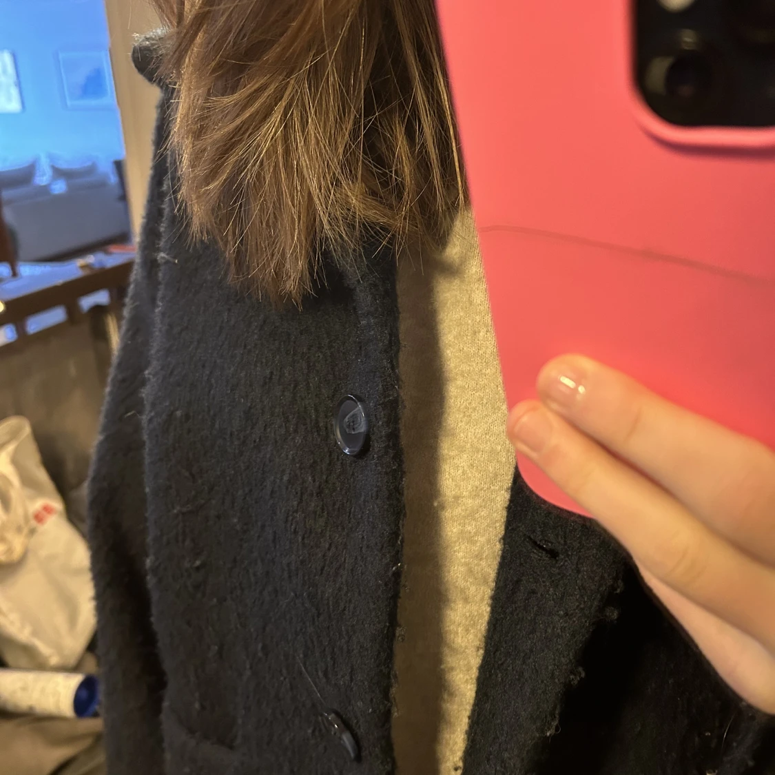 Marin blå kappa - 90