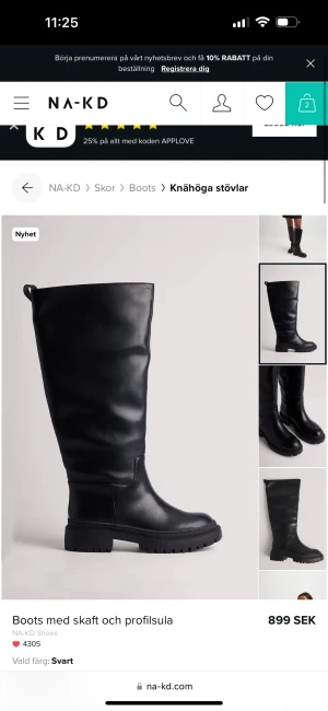 Svarta boots - Säljer mina svarta boots från nakd då dom är lite stora för mig. Strl 39. Använd 2 gånger🩷✨