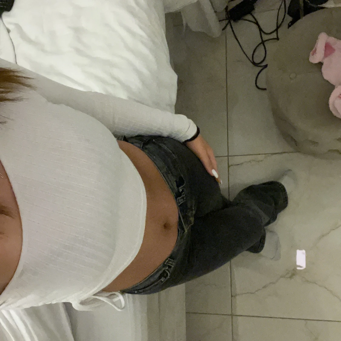 kort enärmad magtröja - 90