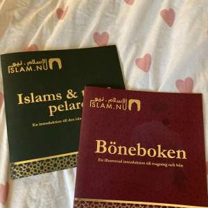 Böneboken och islams tro och pelare. Ger bort gratis 