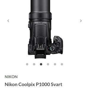 Nikon Coolpix P1000 är en kompaktkamera med en extrem zoom på hela 125X. Detta ger en  Nästan helt ny, kommer med lådan. Info: brännvidd på motsvarande 24-3000 mm, så att du kan fota även de mest avlägsna objekten