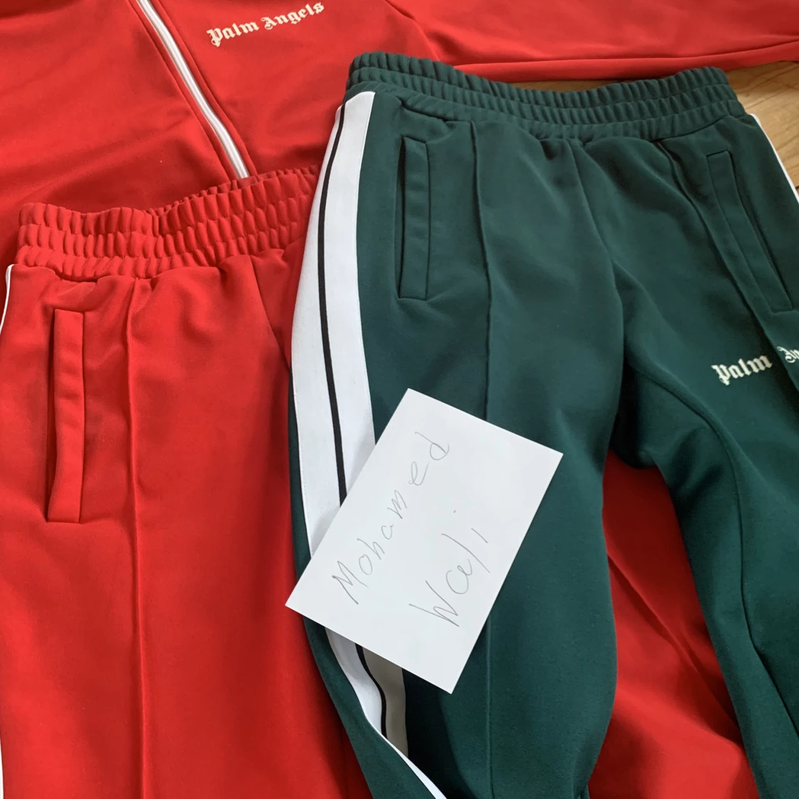 Röda palm angels byxor - 90