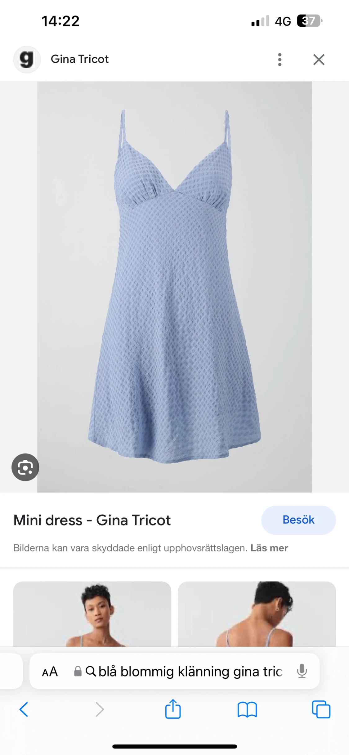 Blå mini dress GinaTricot 