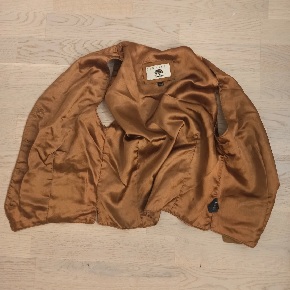 vintage läderväst - 90