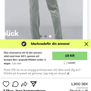 Juicy byxor  - Säljer juicy dress tröja storlek s och byxor l men är som M!! (Bara byxorna kvar) 900kr per del! Vid snabb affär så säljer jag byxorna för 700kr, kan även byta byxorna om ni har något intressant jag söker. Färgen chinos green och de är ingen skada på dom.