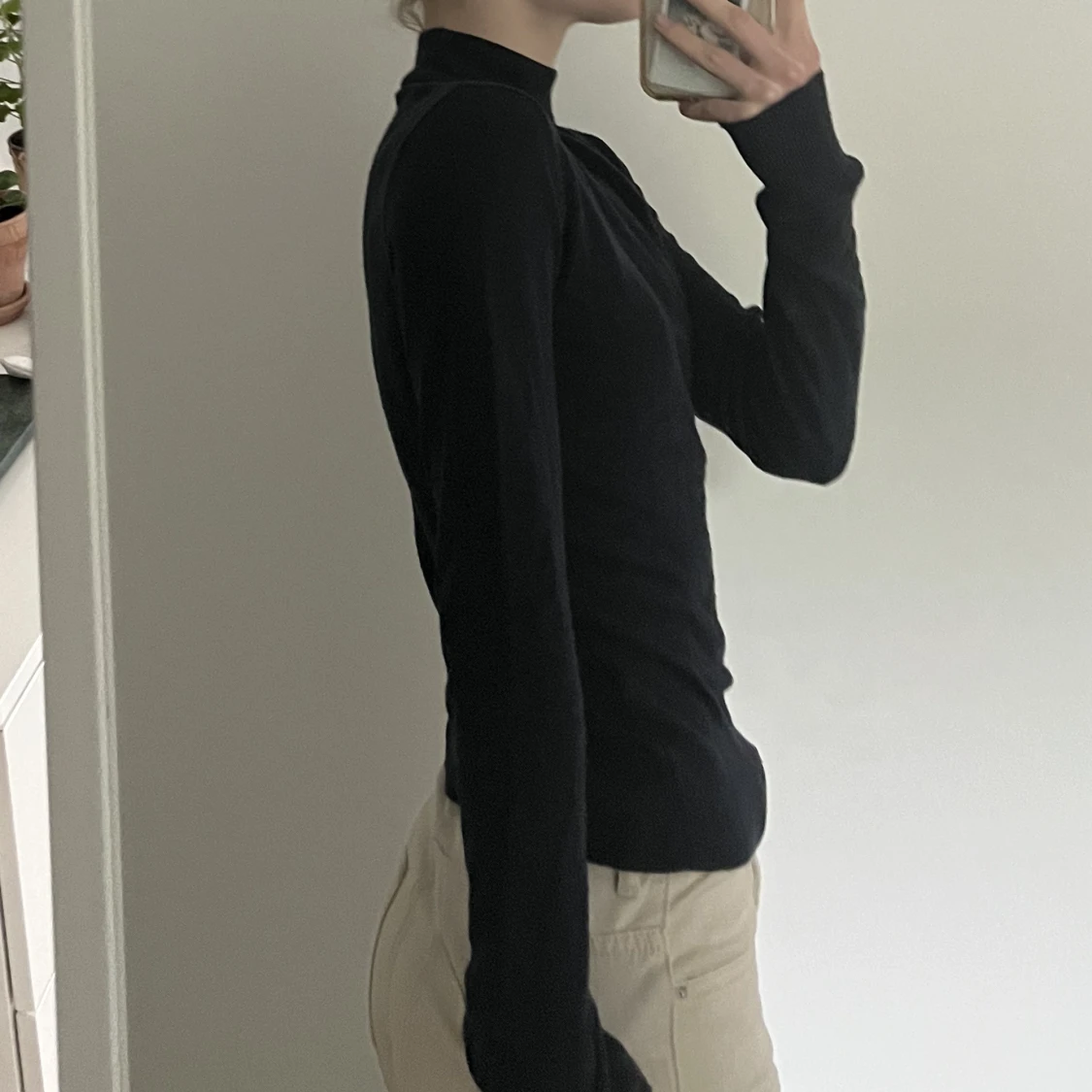 marinblå turtleneck - 91