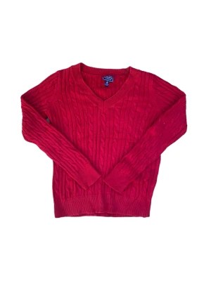 Röd sweatshirt - Röd sweatshirt i storlek M men passar bättre S. Modell är 186 och bär vanligtvis M-L. :)