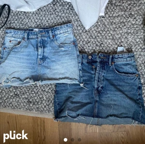 jeans kjol - säljer dessa jättefina jeans kjolarna från zara återigen! båda är nästan helt oanvända och säljer dem då dem är för små för mig. jag kör ändats på meetup!!!(sthlm)🥰 200kr styck