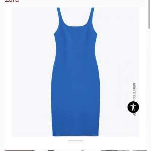 Jättefin blå klänning från Zara. Kommer ej till användning längre. Sitter jättefint 😍