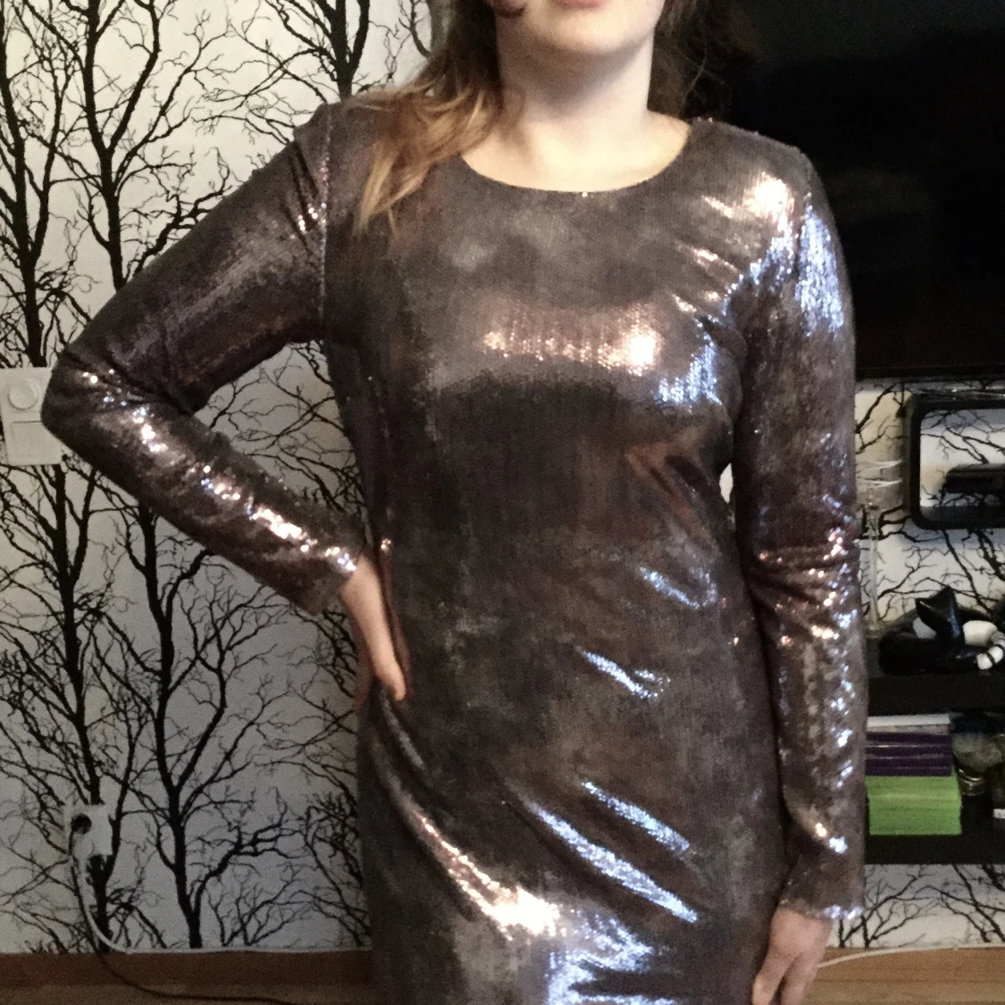 H&M Dvided Exklusive paljett klänning Stl 40 - 90