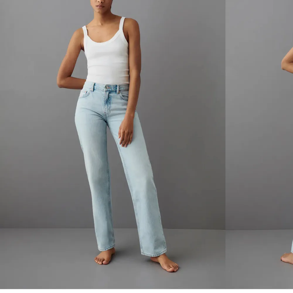 Säljer mina lågmidjade jeans från Gina tricot. Knappt använda, jättebra skick. Det är storlek 36✌🏻. Jeans & Byxor.