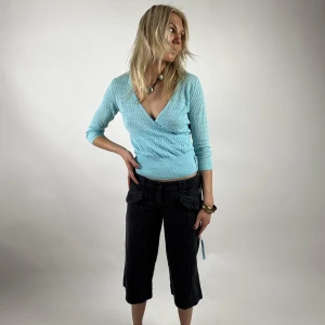 Blå topp - Blå topp stl xs/s Vintage  