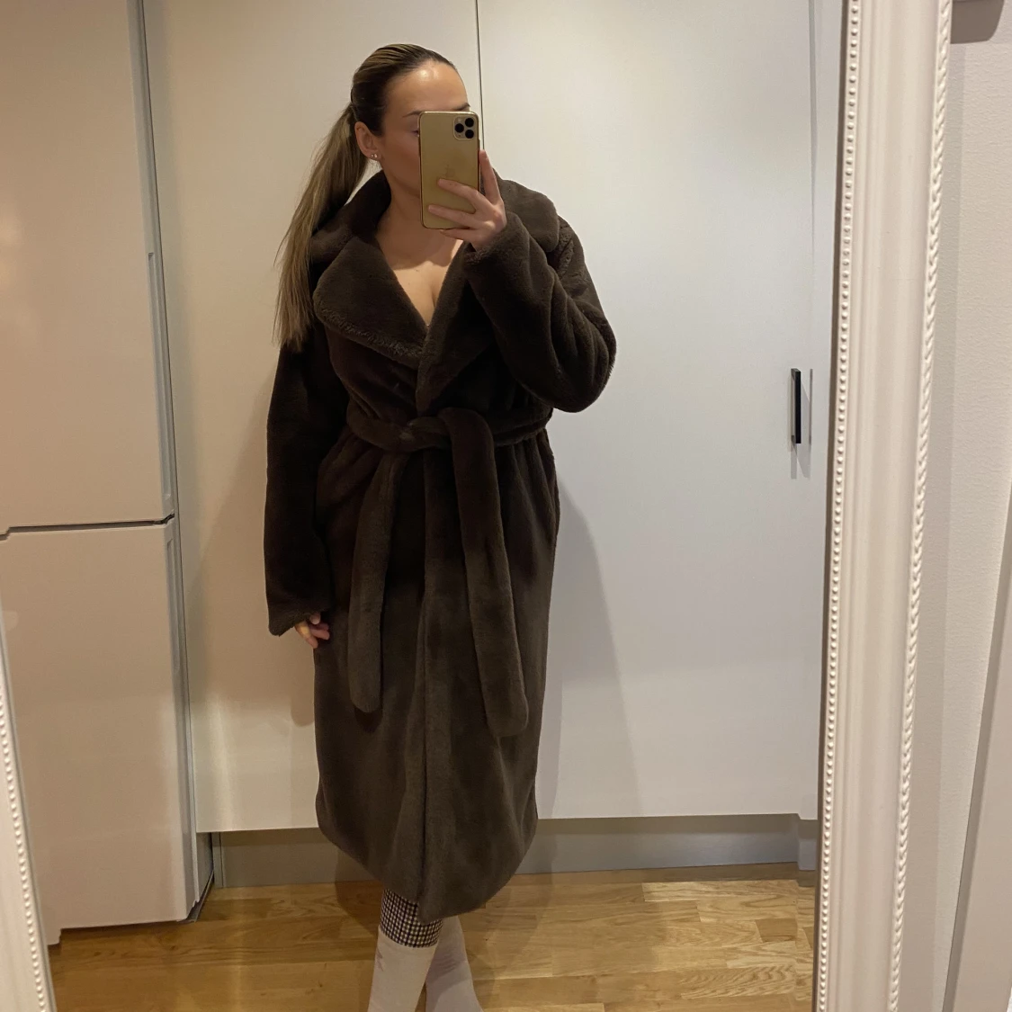 Brun pälsjacka - 91