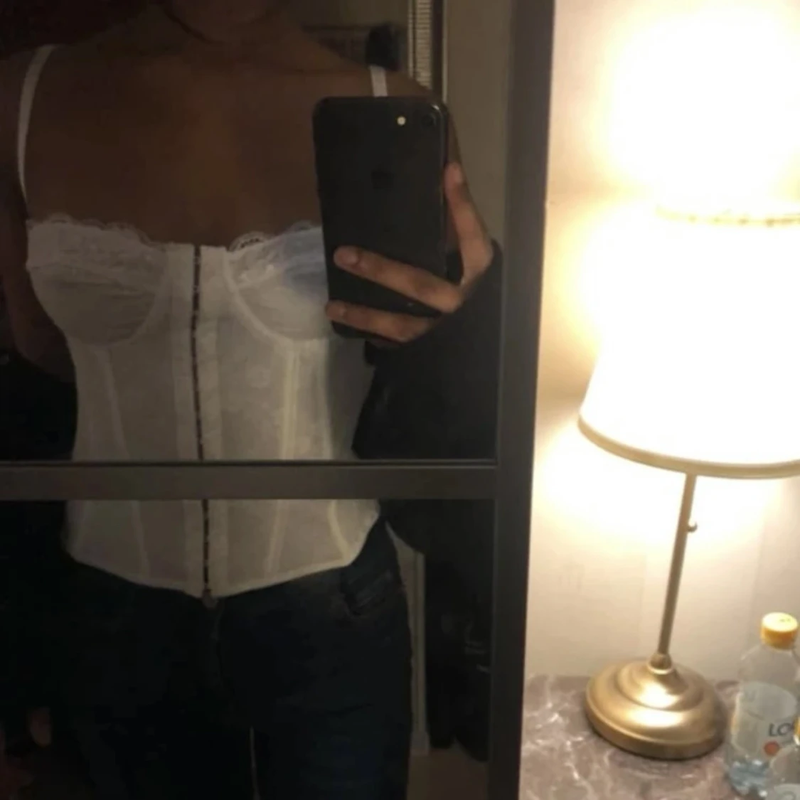 Vit korsett topp - 91