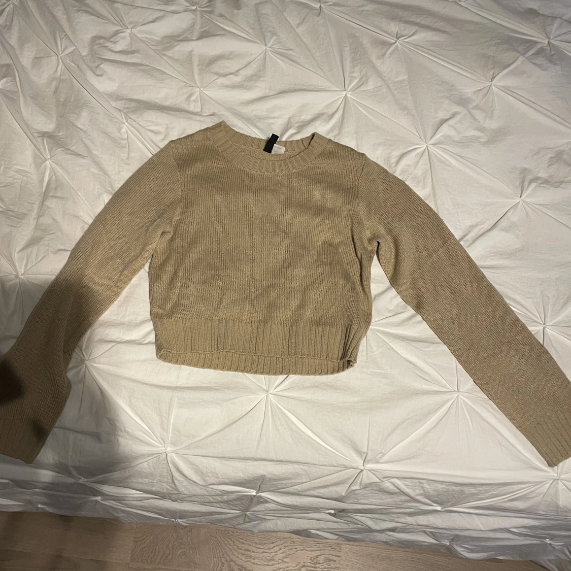 Brun/beige tunnstickad långärmad  - 91