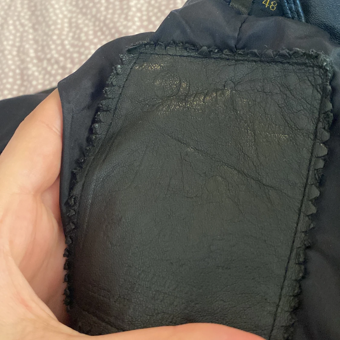 Svart skinnjacka  - 91