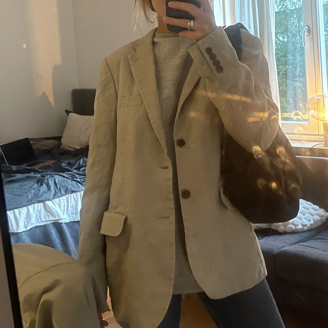 Sandfärgad blazer  - 90