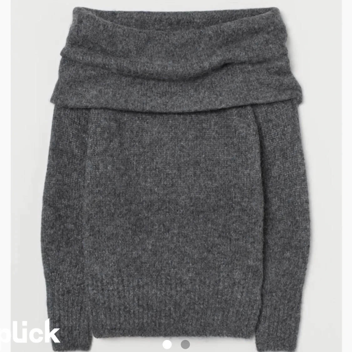 Stickad off shoulder tröja