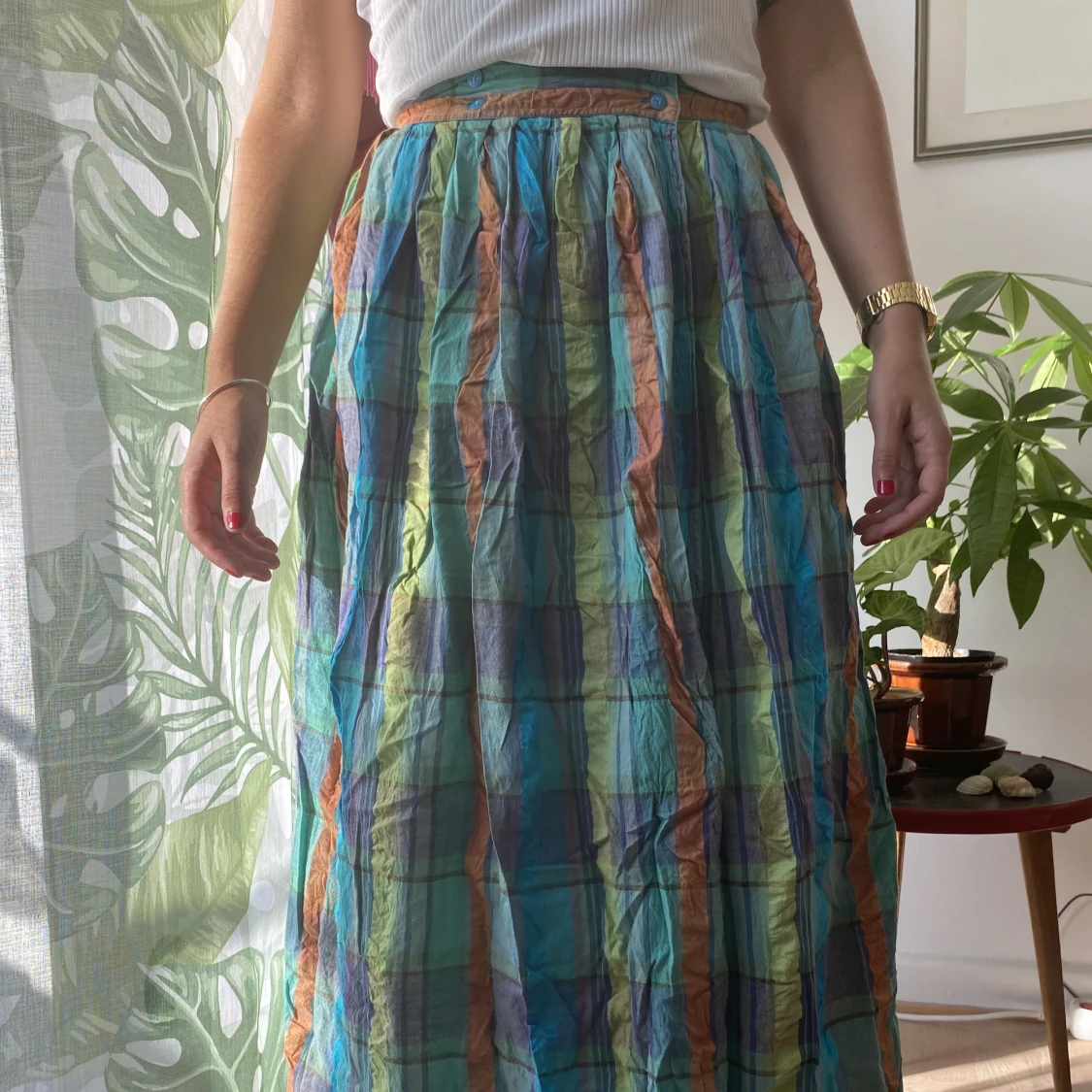 Rutig Maxi-kjol - 90