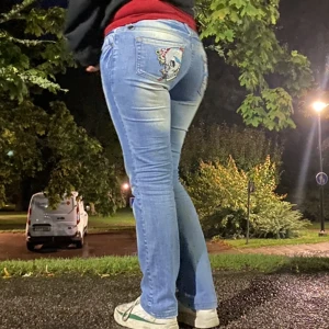 Ed hardy Jeans - Säljer mina favorit jean! Märket är ed hardy. Säljer pågrund av att dom inte passar längre! Jag har storlek 40 och dom passar mig! 