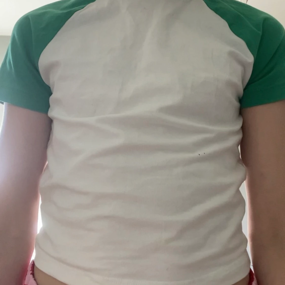 Grön vit magtröja/T-shirt