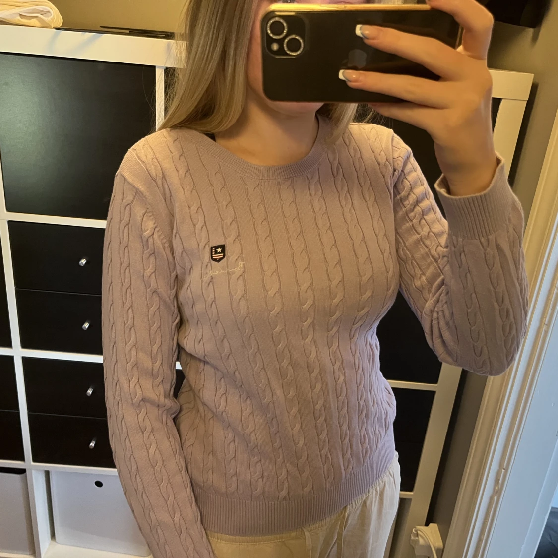 Ribbstickad tröja från bondelid - 90