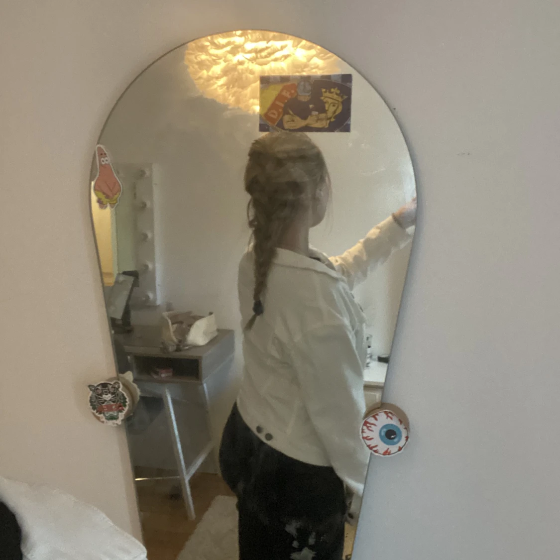 Vit jeans jacka - 90