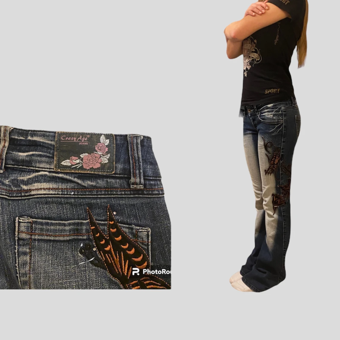 Crazy Age Bootcut Lågmidjade Jeans - 91
